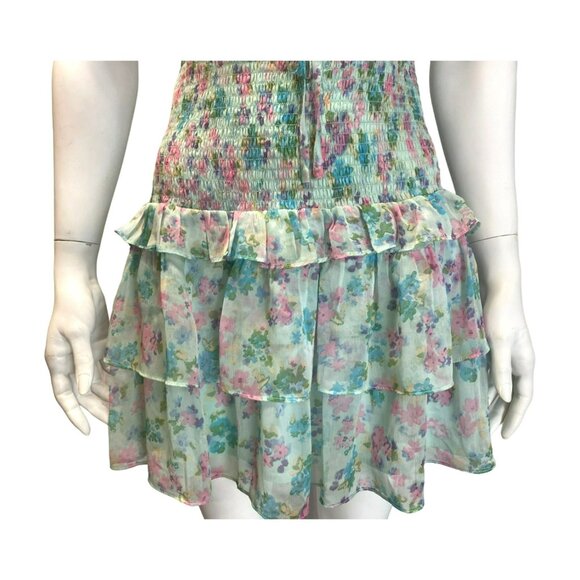 ASTR The Label Garland Floral Dress Floral Smocked Puff Sleeves Ruffled Hem $138 - Picture 6 of 10